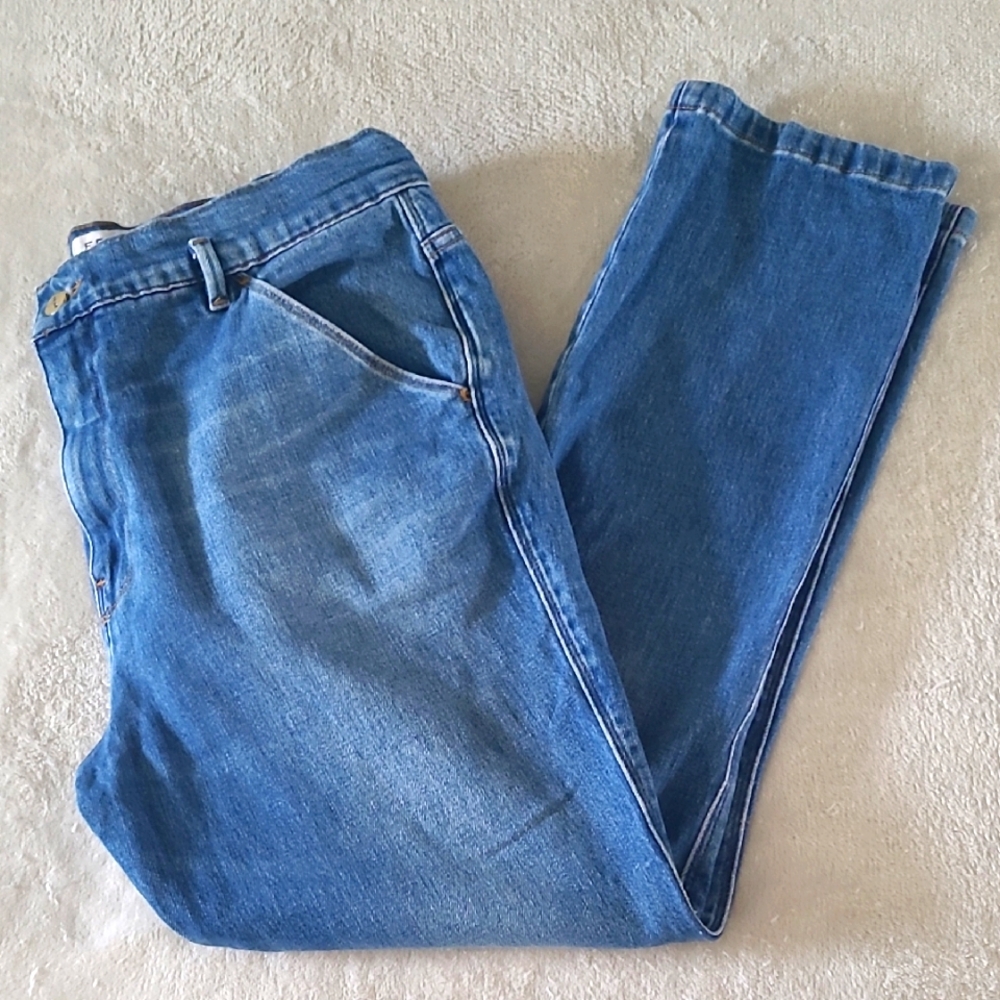 FRAME Le Slouch Womens Jeans Size 32 Blue Denim Relaxed Fit Mid Rise Straight